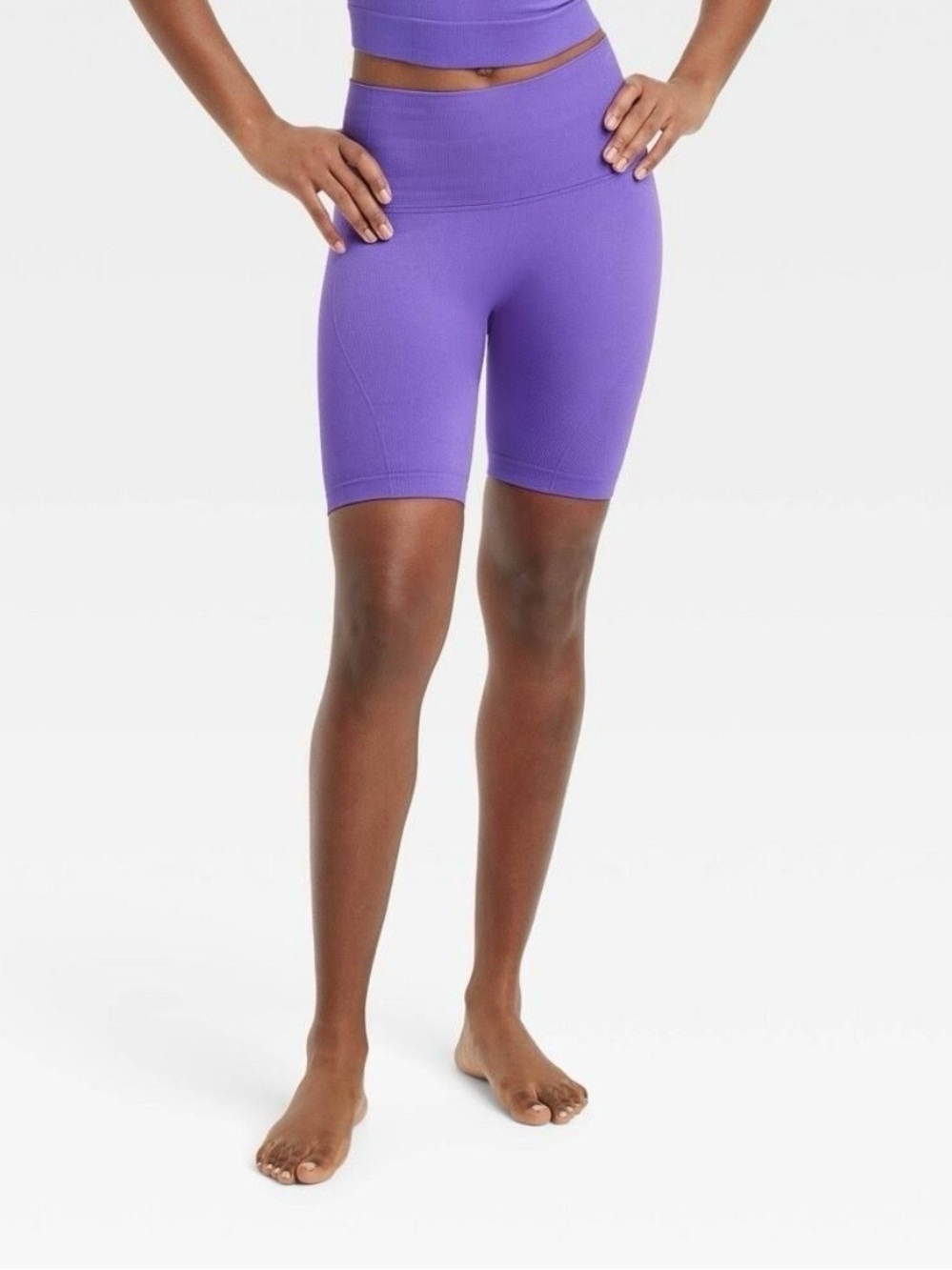 High-Rise All In Motion Purple Biker Shorts